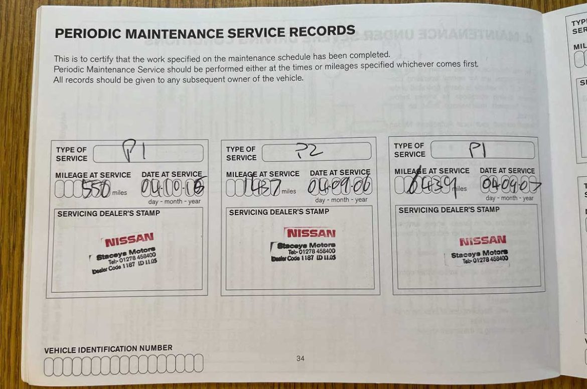 pos na diavasete to service history tou nissan sas